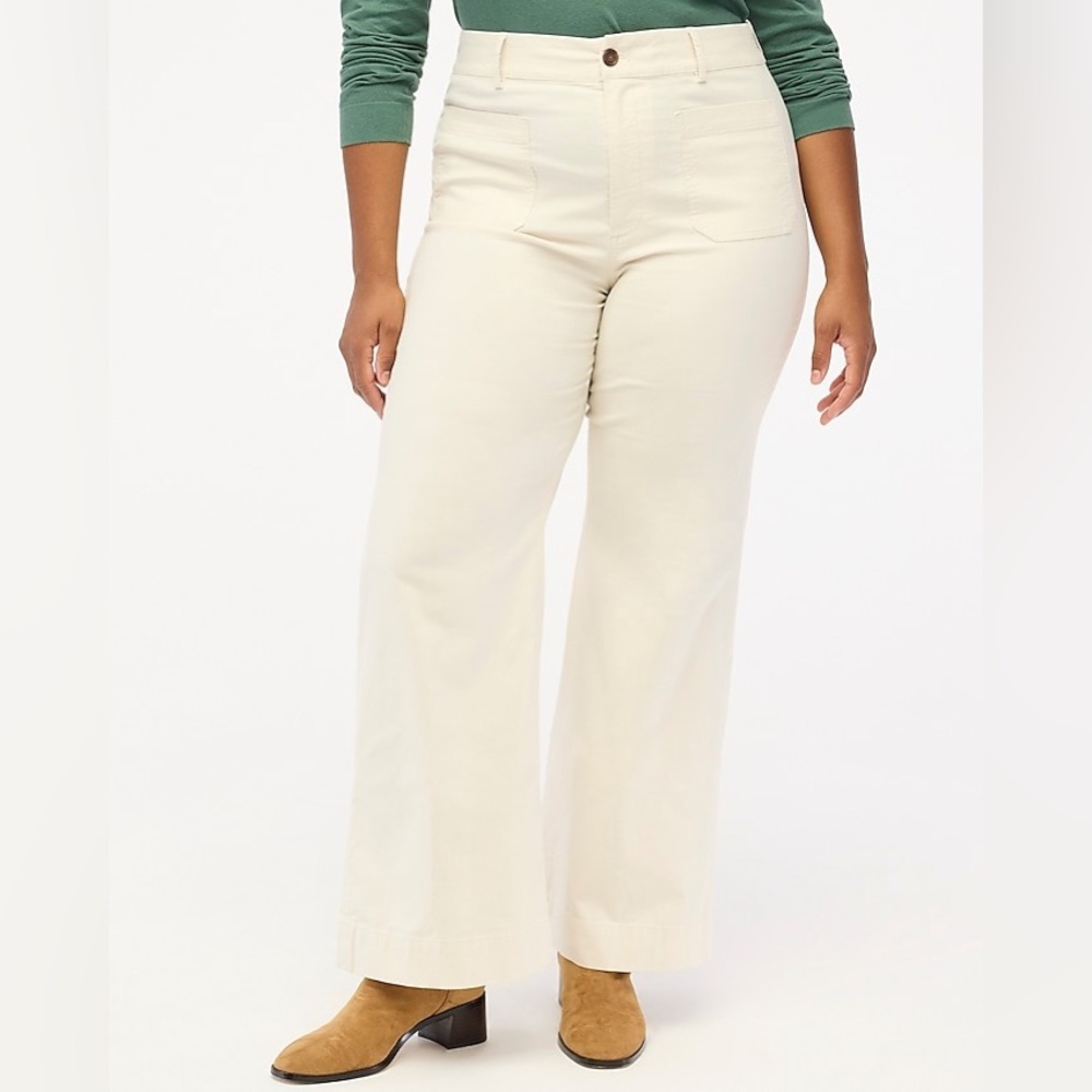 66- bw803 j crew sz 33 Lizzie high-rise patch-pocket wide-leg pant